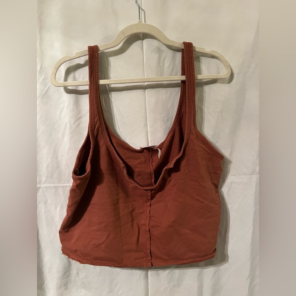 UO cropped red/brownish lounge tank EUC